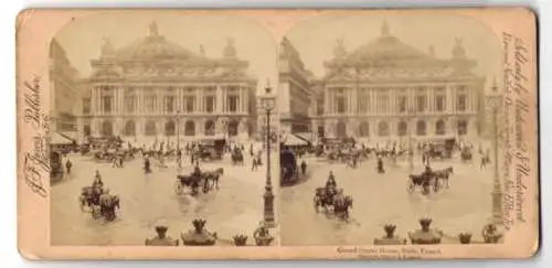 Stereo-Fotografie J. F. Jarvis, Washington, Ansicht Paris, vue de la Grand Opera House