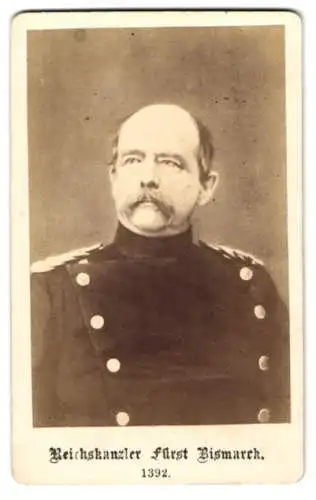 Fotografie unbekannter Fotograf und Ort, Reichskanzler Fürst Otto von Bismarck