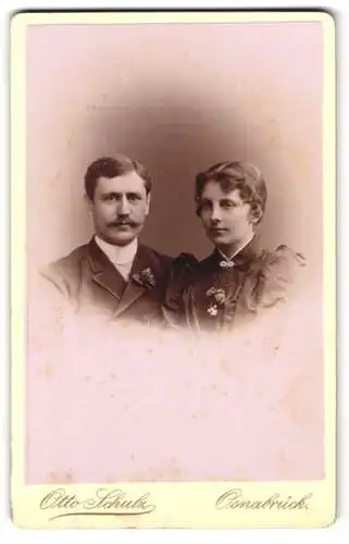 Fotografie Otto Schulz, Osnabrück, Marie von Prott und Ludwig von Pufendorf (Landrat und Parlamentarier), 1892