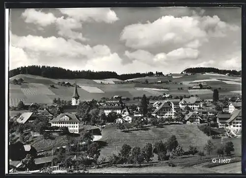 AK Biglen, Ortsansicht mit Kirche