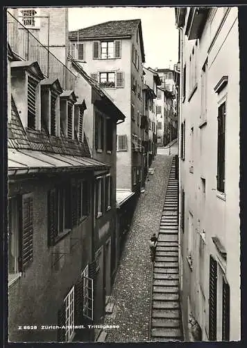 AK Zürich-Altstadt, Trittligasse aus der Vogelschau