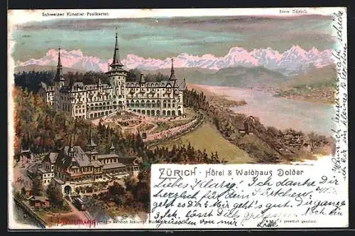 Künstler-AK C. Steinmann Nr. 2119: Zürich, Hotel & Waldhaus Dolder