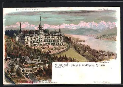 Künstler-AK C. Steinmann Nr. 2119: Zürich, Hotel & Waldhaus Dolder