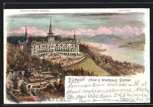 Künstler-AK C. Steinmann Nr. 2119: Zürich, Hotel & Waldhaus Dolder