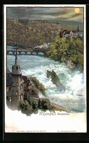 Künstler-AK C. Steinmann Nr. 2169: Schaffhausen, Rheinfall