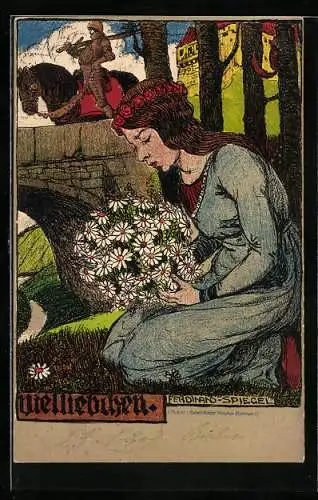 Künstler-AK Ferdinand Spiegel: Vielliebchen