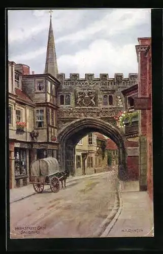 Künstler-AK A. R. Quinton: Salisbury, High Street Gate