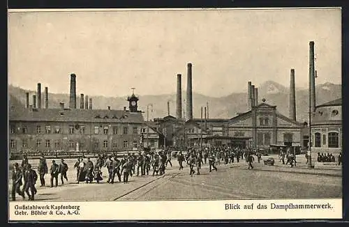 AK Kapfenberg, Gussstahlwerk, Blick auf das Dampfhammerwerk