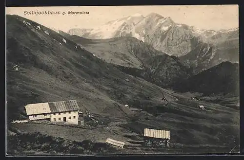 AK Sellajochhaus, Berghütte gegen Marmolata