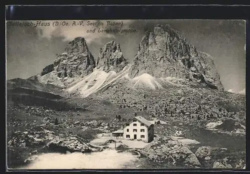 AK Sellajoch-Haus, Berghütte D.-Oe. A.-V. Section Bozen und Langkofelgruppe