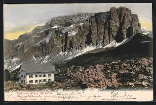 AK Sellajoch-Haus, Motiv mit Sella