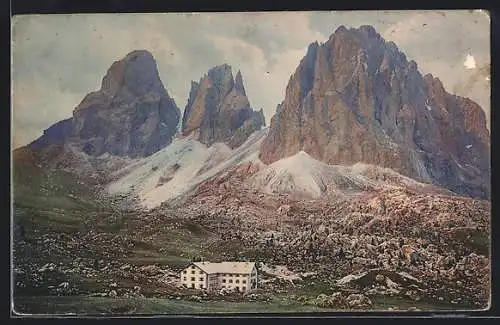 AK Sellahaus, Berghütte mit Langkofel