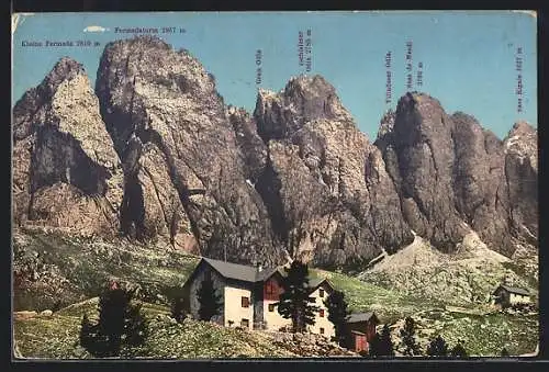 AK Regensburger-Hütte, Geislergruppe in den Dolomiten