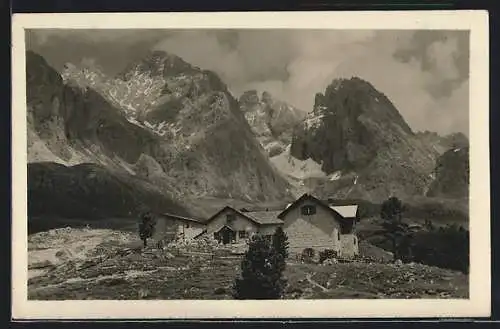 AK Rifugio Firenze con la Odle, Dolomiti, Val Gardena