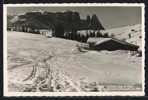 AK Rifugio Malga Boccia (Heisbäck) im Schnee