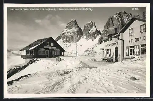 AK Rifugio Flora, Passo Sella im Schnee