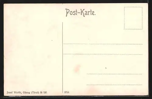 AK Drei-Zinnenhütte am Toblinger Riedl, Partie mit Zwölfer und Paternkofel