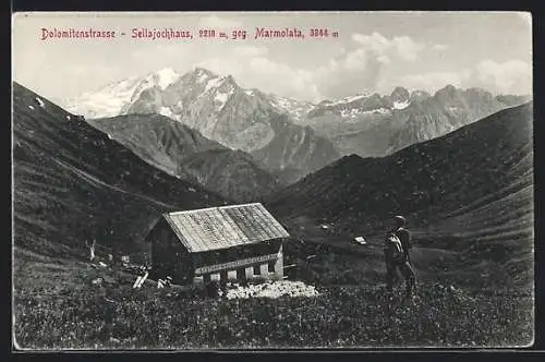 AK Sellajochhaus gegen Marmolata