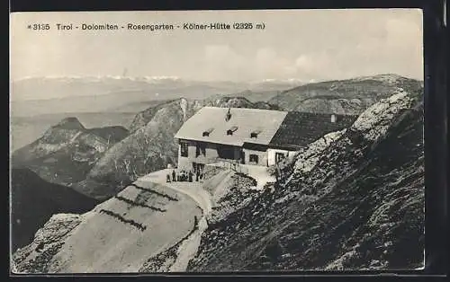 AK Kölner-Hütte, Partie mit Rosengarten