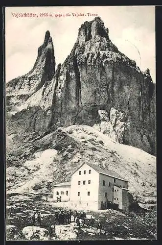 AK Vajolethütten, Berghütten gegen die Vajolet-Türme