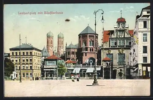 AK München, Lenbachplatz mit Künstlerhaus