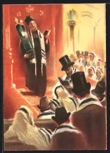 Künstler-AK Office du Samedi, Hotzaath Sefer Hathora