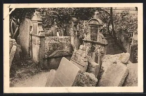 AK Prag, der alte Judenfriedhof