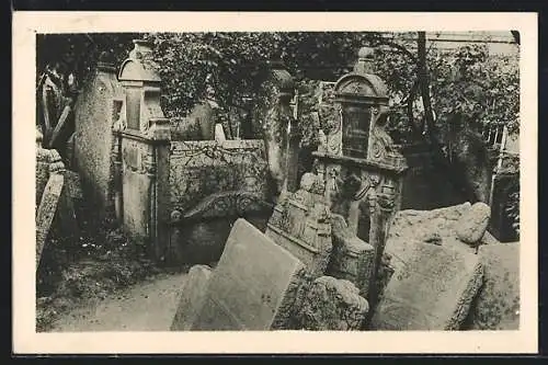 AK Prag, der alte Judenfriedhof