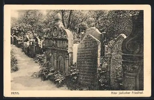 AK Prag, Alter jüdischer Friedhof