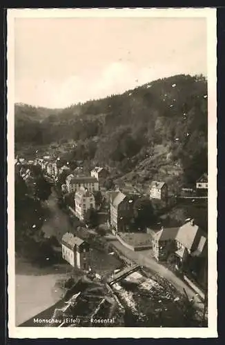 AK Monschau /Eifel, Rosental, Ortsansicht aus der Vogelschau