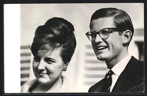 AK Prinzessin Margriet von den Niederlanden mit ihrem Verlobten, 1965