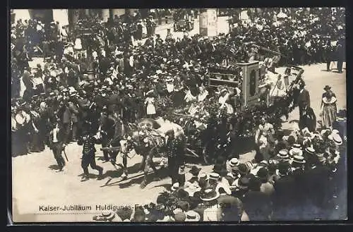 AK Wien, Kaiserhuldigung 1908, Festzug