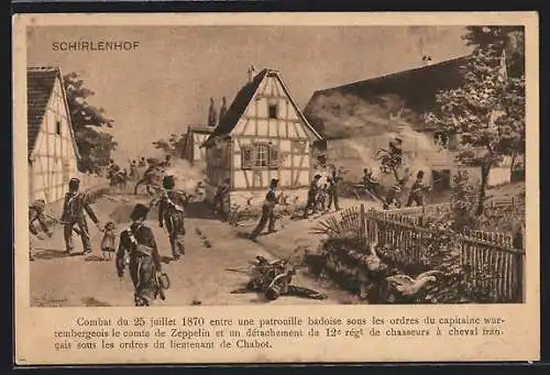 AK französische Infanterie erobert Schirlenhof während der Reichseinigungskriege