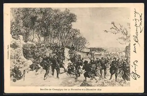 AK Batailles de Champigny, 30 Novembre et 2 Décembre 1870, Infanteriegefecht bei der Schlacht bei Villiers-Champigny
