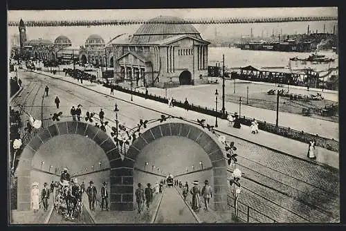 AK Hamburg-St. Pauli-Steinwärder, Elbtunnel, Innenansicht