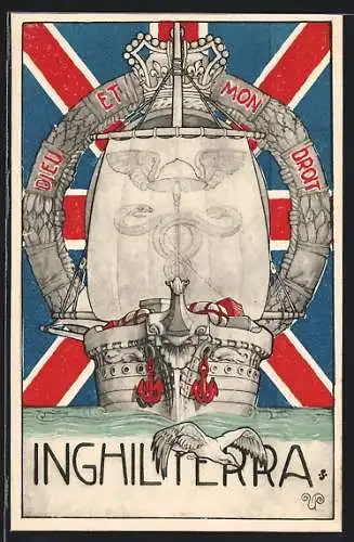 AK Versorgungsschiff der britischen Marine, königliche Insignien