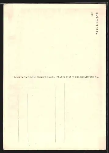 AK Kveten 1945, Mir, tschechische Soldaten bei einem Gedenken an ihre Kameraden