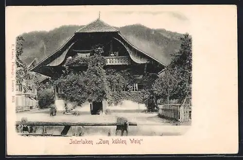 AK Interlaken, Gasthaus Zum kühlen Wein