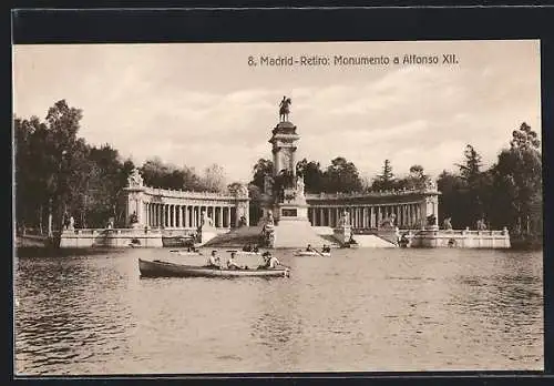 AK Madrid-Retiro, Monumento a Alfonso XII
