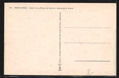 AK Barcelona, Casa en el Paseo de Gracia