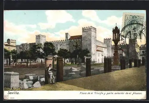 AK Sevilla, Plaza de el Triunfo y parte exterior de el Alcazar