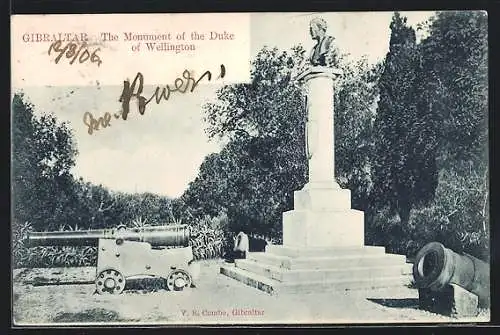 AK Gibraltar, The Monument of the Duke of Wellington