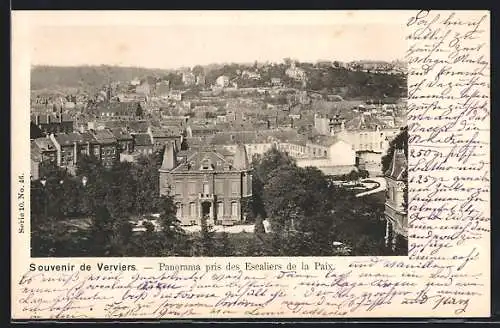 AK Verviers, Panorama pris des Escaliers de la Paix