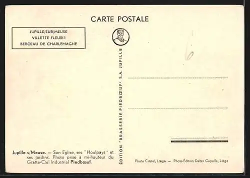 AK Jupille s. Meuse, Son Eglise, ses Houlpays et ses jardins