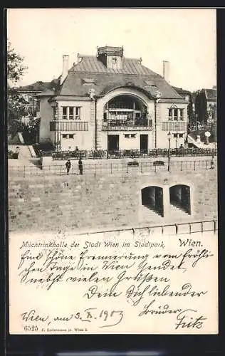 AK Wien, Milchtrinkhalle der Stadt Wien im Stadtpark