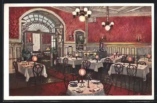 AK Wien, Restaurant Linde, Inh.: Josef Lehner, Rotenturmstrasse 12, Speisesaal