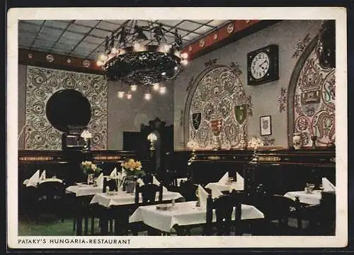 AK Wien, Pataky`s Hungaria Restaurant, Spiegelgasse 10, Gaststube