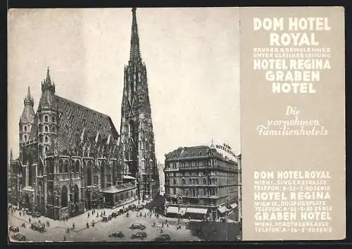 AK Wien, Dom Hotel Royal, Singerstrasse