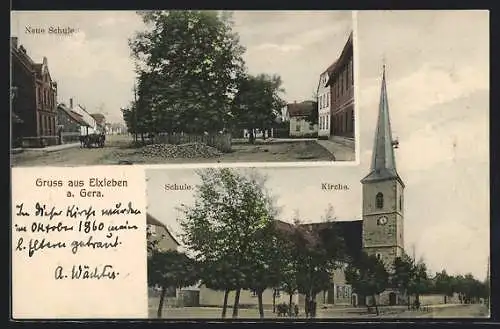 AK Elxleben a. d. Gera, Kirche, Schule und Neue Schule