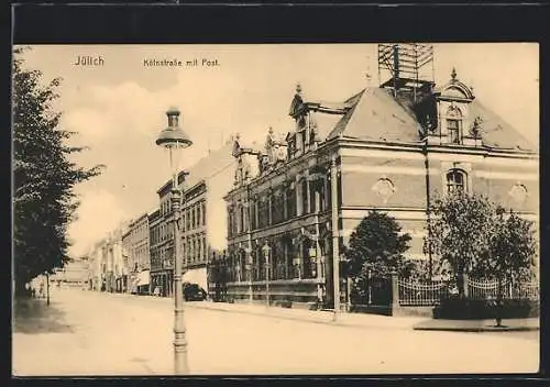 AK Jülich, Kölnstrasse mit Post
